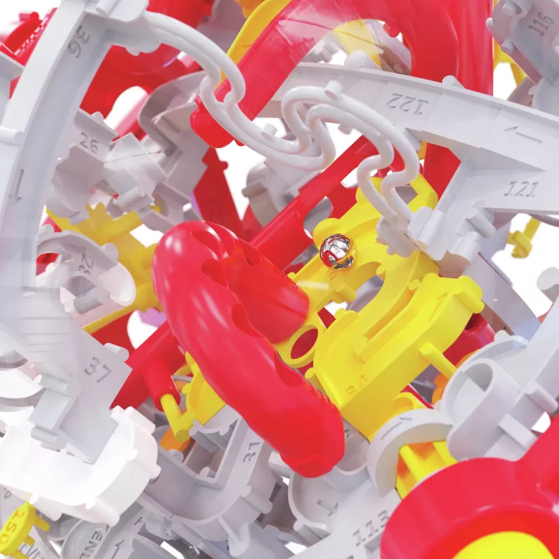 Perplexus Portal, 3D galvosūkių kamuolio labirintas, fidget žaislai, vaikų kelioninis galvosūkių kamuolys su 150 kliūčių, suaugusiems ir vaikams nuo 8 metų