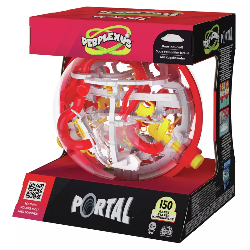 Perplexus Portal, 3D galvosūkių kamuolio labirintas, fidget žaislai, vaikų kelioninis galvosūkių kamuolys su 150 kliūčių, suaugusiems ir vaikams nuo 8 metų