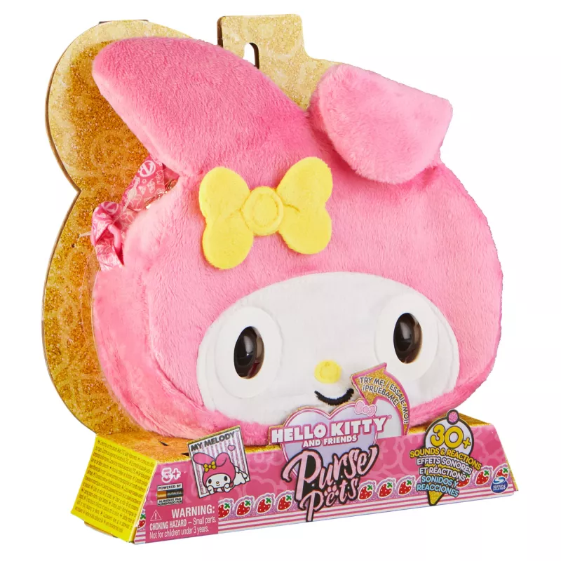 „Purse Pets“, „Sanrio Hello Kitty and Friends“, „My Melody“ interaktyvus augintinis-žaislas ir rankinė su daugiau nei 30 garsų ir reakcijų, žaislai mergaitėms