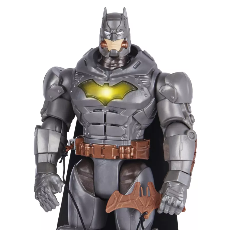 DC Comics , Battle Strike Batman 12 colių veiksmo figūrėlė, 5 aksesuarai, 20+ garsų, kolekcionuojami vaikiški žaislai berniukams ir mergaitėms nuo 3 metų