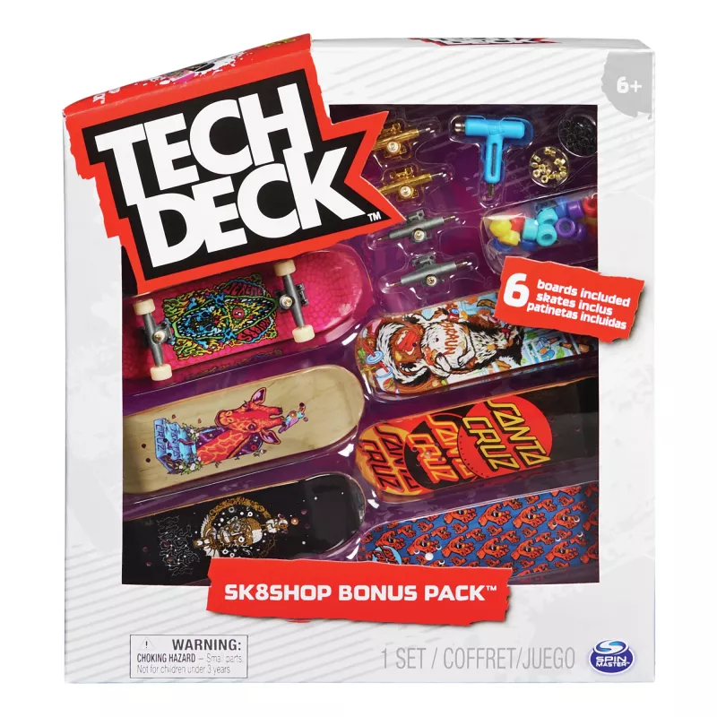 Tech Deck, Sk8shop Fingerboard Bonus Pack, Kolekcionuojami ir pritaikomi mini riedlentės (stiliai gali skirtis)