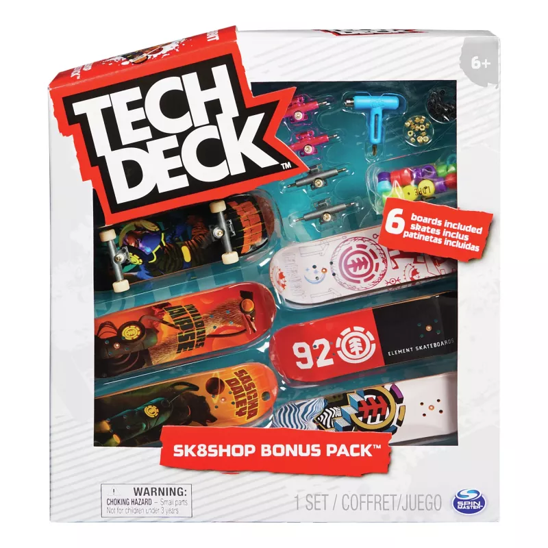 Tech Deck, Sk8shop Fingerboard Bonus Pack, Kolekcionuojami ir pritaikomi mini riedlentės (stiliai gali skirtis)