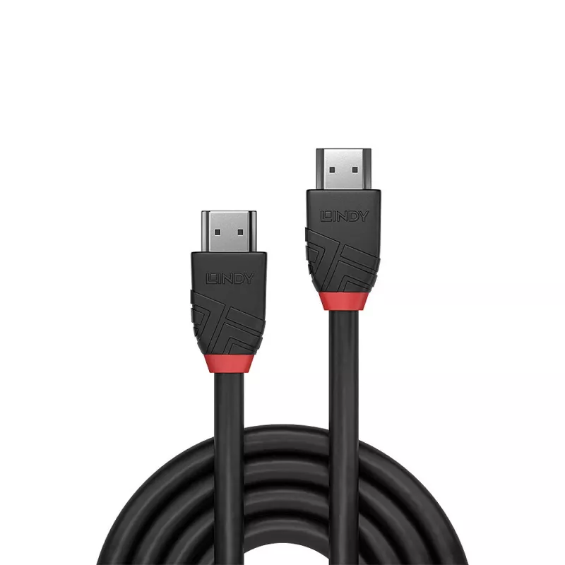 Lindy 15m Standard HDMI kabelis, Juoda Line, 15 m, HDMI A tipo (standartinis), HDMI A tipo (standartinis), 10,2 Gbit/s, juoda