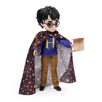 Wizarding World Harry Potter, 8 colių Hario Poterio lėlės dovanų rinkinys su nematomumo apsiaustu ir 5 lėlės aksesuarais, vaikiški žaislai nuo 6 metų