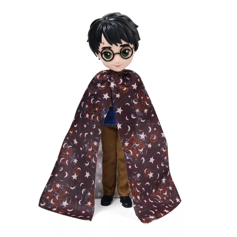 Wizarding World Harry Potter, 8 colių Hario Poterio lėlės dovanų rinkinys su nematomumo apsiaustu ir 5 lėlės aksesuarais, vaikiški žaislai nuo 6 metų