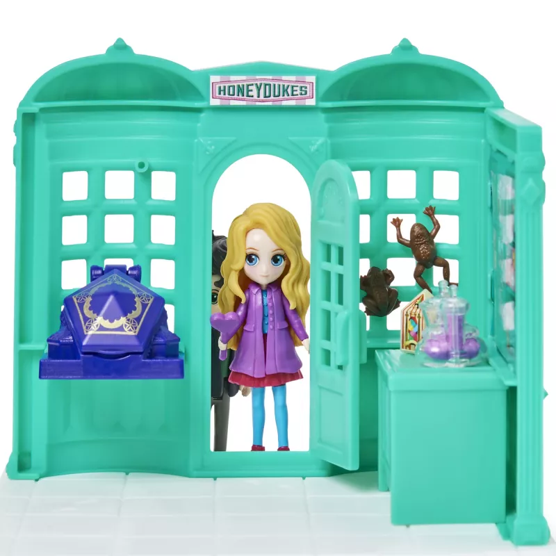 Wizarding World Harry Potter, Magical Minis Honeydukes Sweet Shop su 2 išskirtinėmis figūrėlėmis ir 5 priedais, vaikų žaislai nuo 6 metų