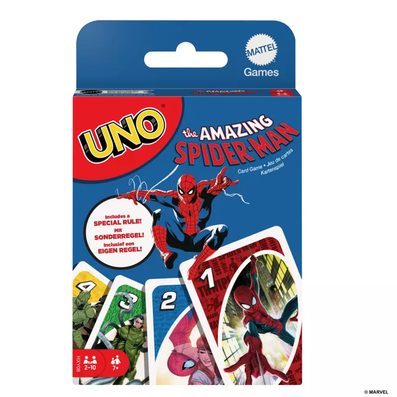 Games UNO The Amazing Spider-Man kortų žaidimas vaikams, suaugusiems ir šeimos vakarams, įkvėptas Marvel komiksų serijos