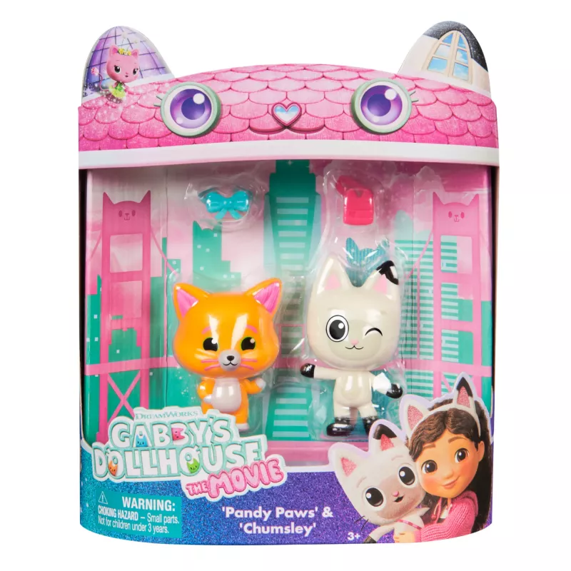 Gabby's Dollhouse: Filmas, Pandy Paws ir Chumsley žaislų figūrėlės su 2 priedais, žaislai mergaitėms ir berniukams nuo 3 metų