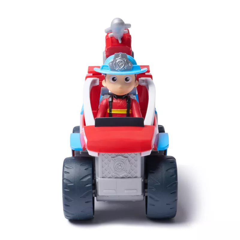 Žaislinė transporto priemonė Spin Master Paw Patrol Fire Rescue Ryder's Rescue Vehicle su bepiločio paleidimo įrenginiu ir Ryder figūrėle