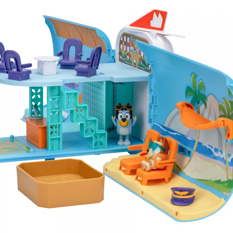 Oro uostas ir lėktuvas Moose Toys Bluey 3-in-1 lėktuvo žaidimo rinkinys įvairiaspalvis