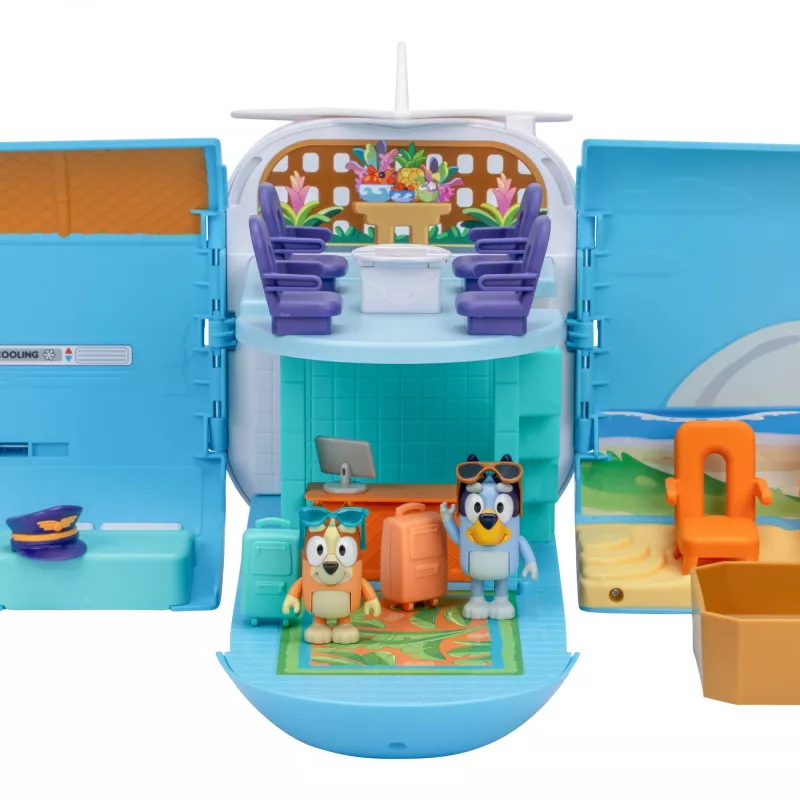 Oro uostas ir lėktuvas Moose Toys Bluey 3-in-1 lėktuvo žaidimo rinkinys įvairiaspalvis