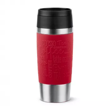 EMSA Travel Mug Classic N2020400 kelioninis puodelis 360 ml Juoda, Raudona, Nerūdijantis plienas