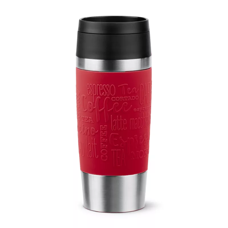EMSA Travel Mug Classic N2020400 kelioninis puodelis 360 ml Juoda, Raudona, Nerūdijantis plienas