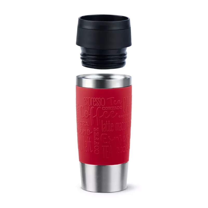 EMSA Travel Mug Classic N2020400 kelioninis puodelis 360 ml Juoda, Raudona, Nerūdijantis plienas