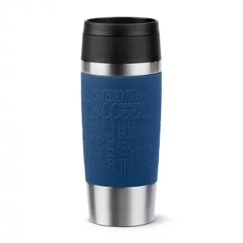 EMSA Travel Mug Classic N2020300 kelioninis puodelis 360 ml Juoda, Mėlyna, Nerūdijantis plienas Nerūdijantis plienas