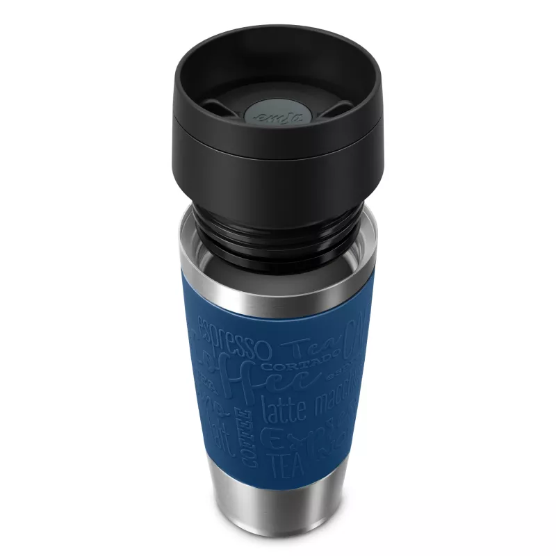 EMSA Travel Mug Classic N2020300 kelioninis puodelis 360 ml Juoda, Mėlyna, Nerūdijantis plienas Nerūdijantis plienas