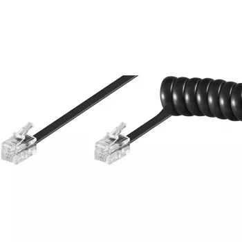 Spiralinis laidas Goobay telefono ragelio 4m RJ-10 RJ-10