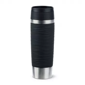 EMSA kelioninis puodelis Waves Grande 500 ml juodas, nerūdijantis plienas