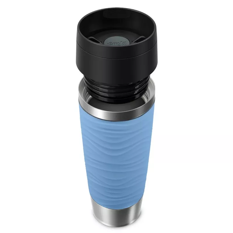 EMSA Travel Mug Waves Grande 500 ml mėlynas, nerūdijantis plienas