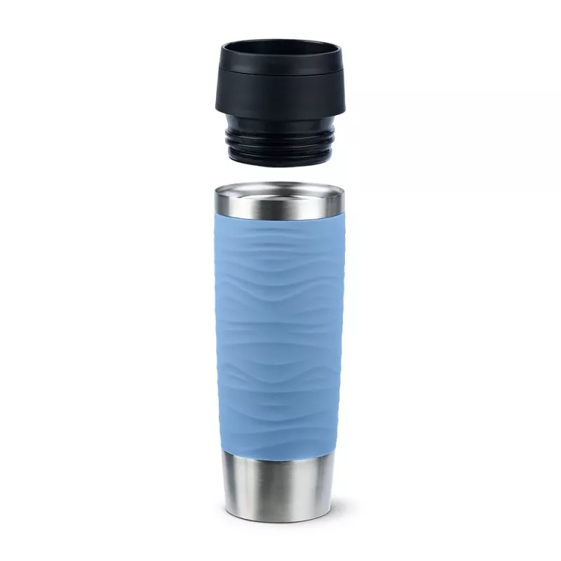 EMSA Travel Mug Waves Grande 500 ml mėlynas, nerūdijantis plienas