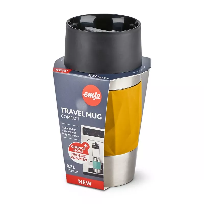 EMSA Travel Mug Compact 300 ml Nerūdijantis plienas, Geltona