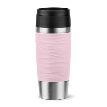 EMSA kelioninis puodelis „Waves“ 360 ml, rožinis, nerūdijančio plieno