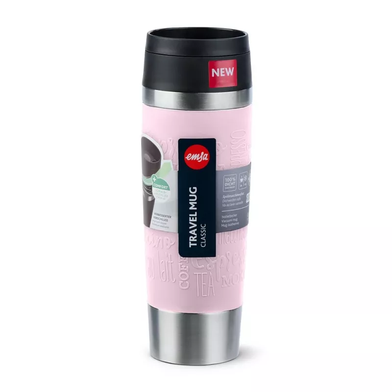 EMSA Travel Mug Classic Grande 500 ml pink, nerūdijantis plienas