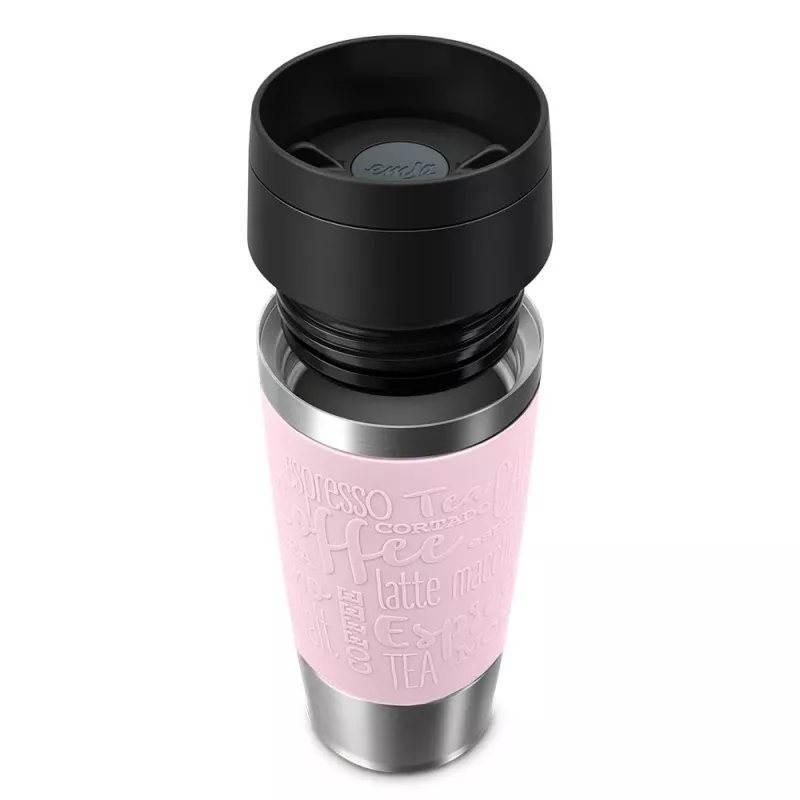 EMSA kelioninis puodelis Classic 360 ml rožinis nerūdijančio plieno kelioninis puodelis