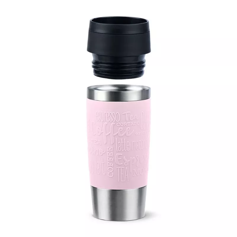EMSA kelioninis puodelis Classic 360 ml rožinis nerūdijančio plieno kelioninis puodelis