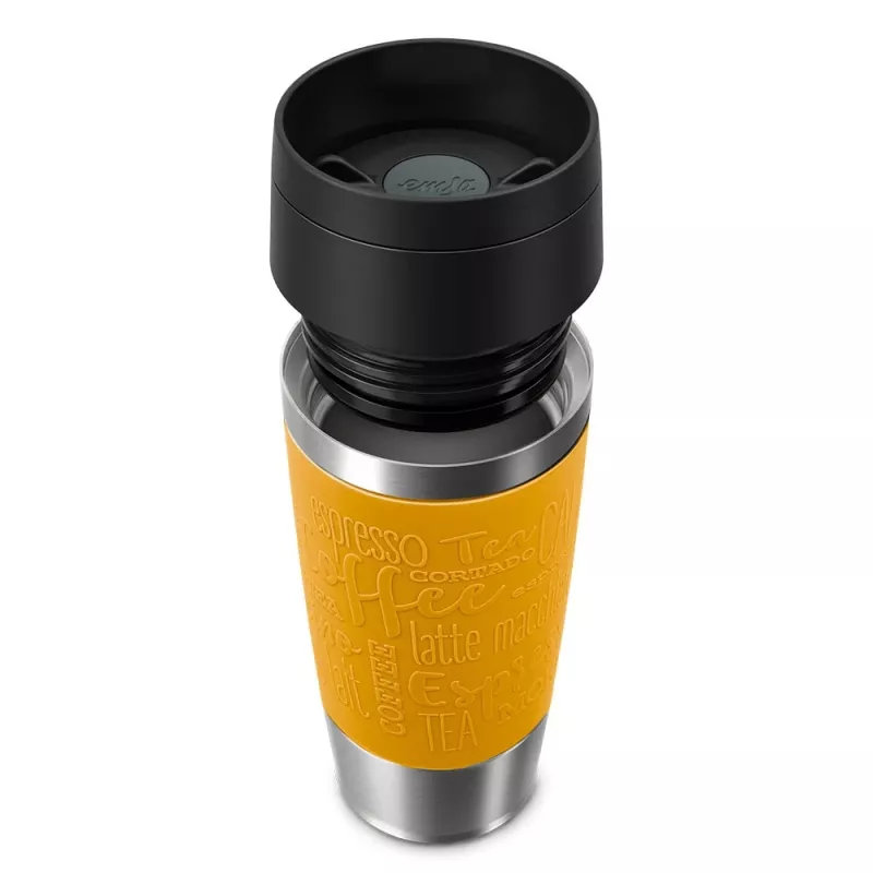 EMSA Travel Mug Classic 360 ml geltona nerūdijančio plieno kelioninė termopuodelis