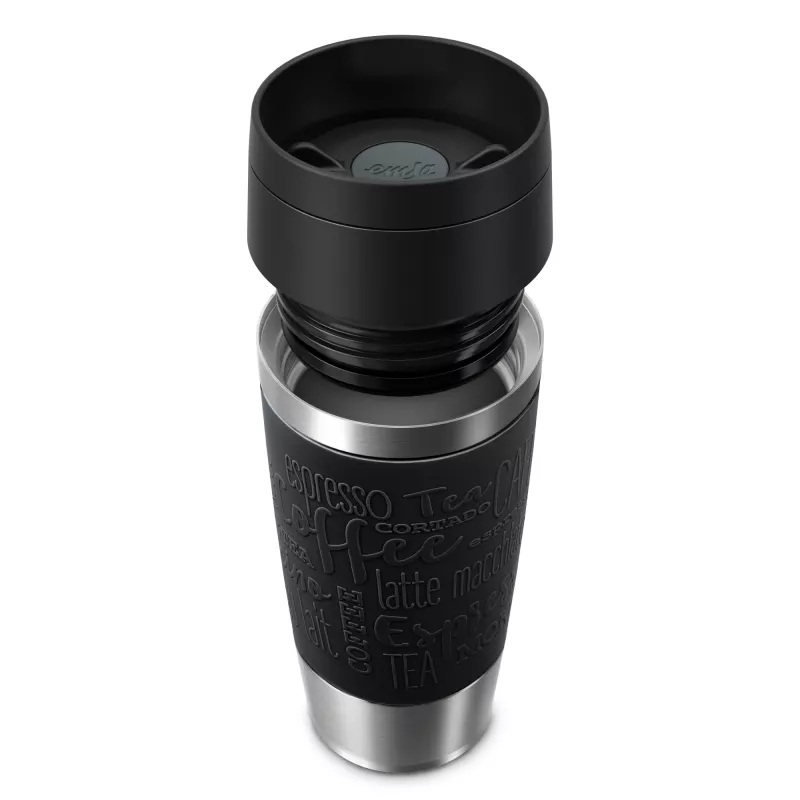 EMSA Travel Mug Classic N2020200 kelioninis puodelis 360 ml Juoda, Nerūdijantis plienas Nerūdijantis plienas