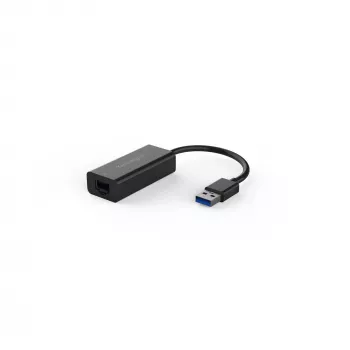 Kensington UA0000E USB-A Ethernet adapteris — Juodas, Laidinis, USB, Ethernet, 5000 Mbit/s, Juodas