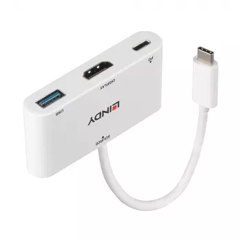 Lindy USB 3.2 Type C į HDMI keitiklis su USB Type A prievadu ir maitinimo tiekimu
