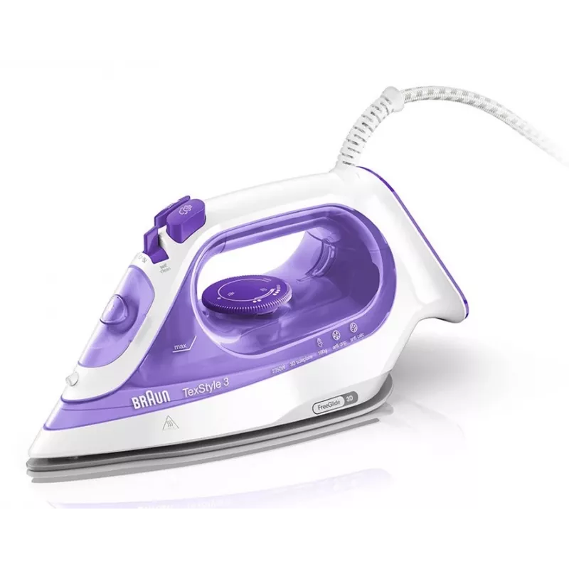 Braun TexStyle 3 SI3042VI garo lygintuvas Keraminis padas 2350 W Violetinė, Sidabrinė, Balta