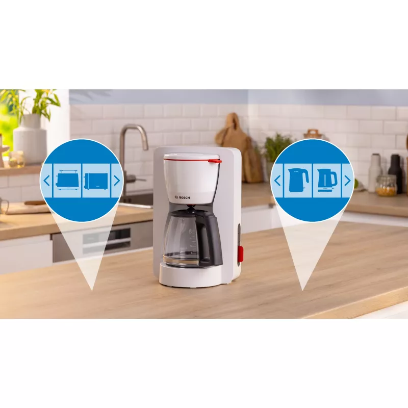 Bosch TKA3M131 kavos virimo aparatas Rankinis lašelinis kavos virimo aparatas 1,25 l