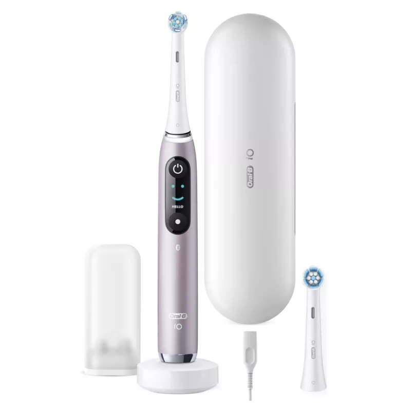 Oral-B iO Series 9n suaugusiems rotacinis-šveičiantis elektrinis dantų šepetėlis rožinis