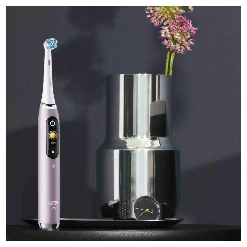 Oral-B iO Series 9n suaugusiems rotacinis-šveičiantis elektrinis dantų šepetėlis rožinis