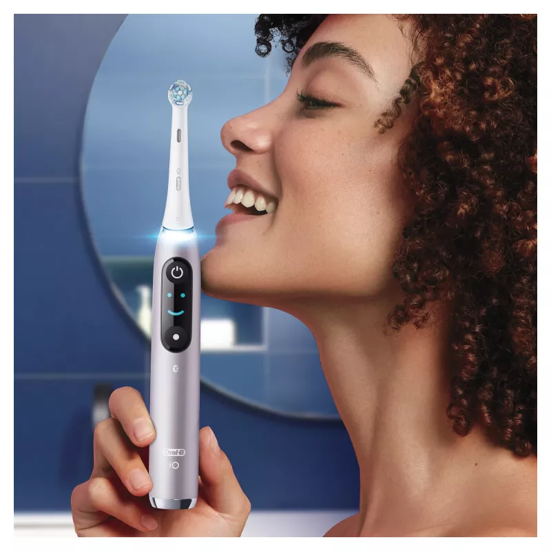 Oral-B iO Series 9n suaugusiems rotacinis-šveičiantis elektrinis dantų šepetėlis rožinis