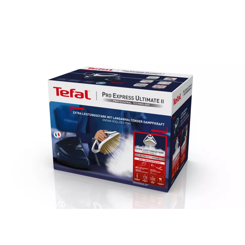 Tefal Pro Express Ultimate II GV9720 1.2 L Durilium Airglide Autoclean Ultra Thin soleplate Blue, White