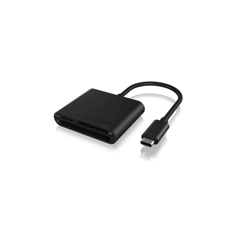 ICY BOX IB-CR301-C3 kortelių skaitytuvas USB 3.2 Gen 1 (3.1 Gen 1) Type-C juodas