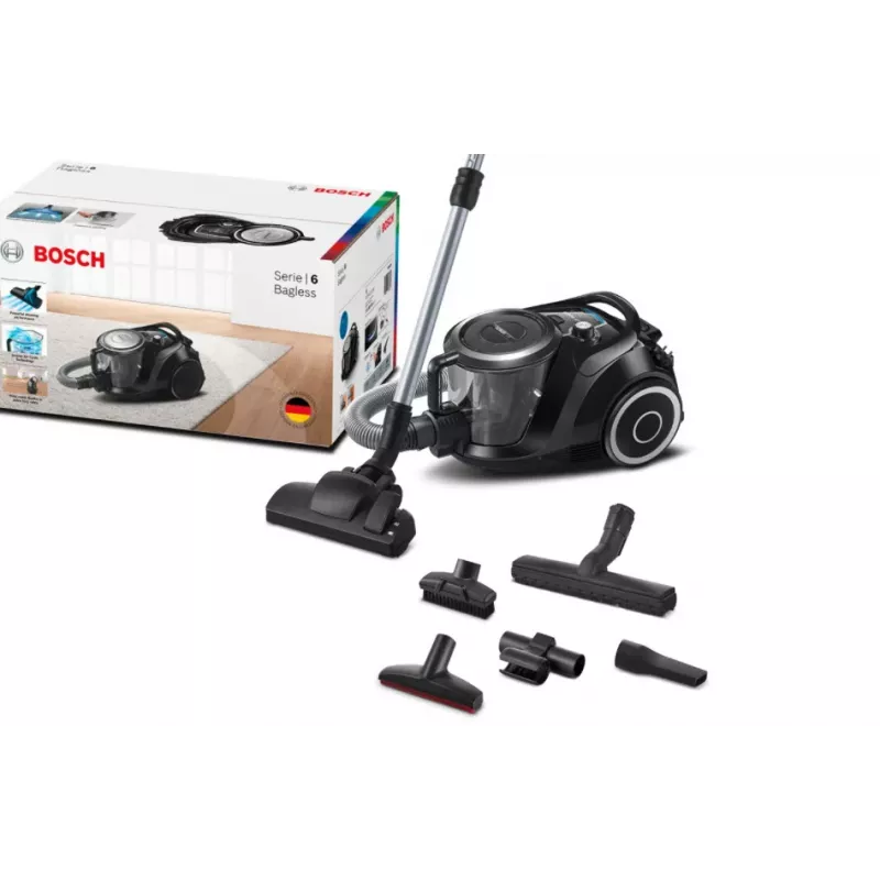Bosch Serie 6 BGC41XSIL dulkių siurblys 2,4 l cilindrinis siurblys sausam valymui 700 W be maišelio