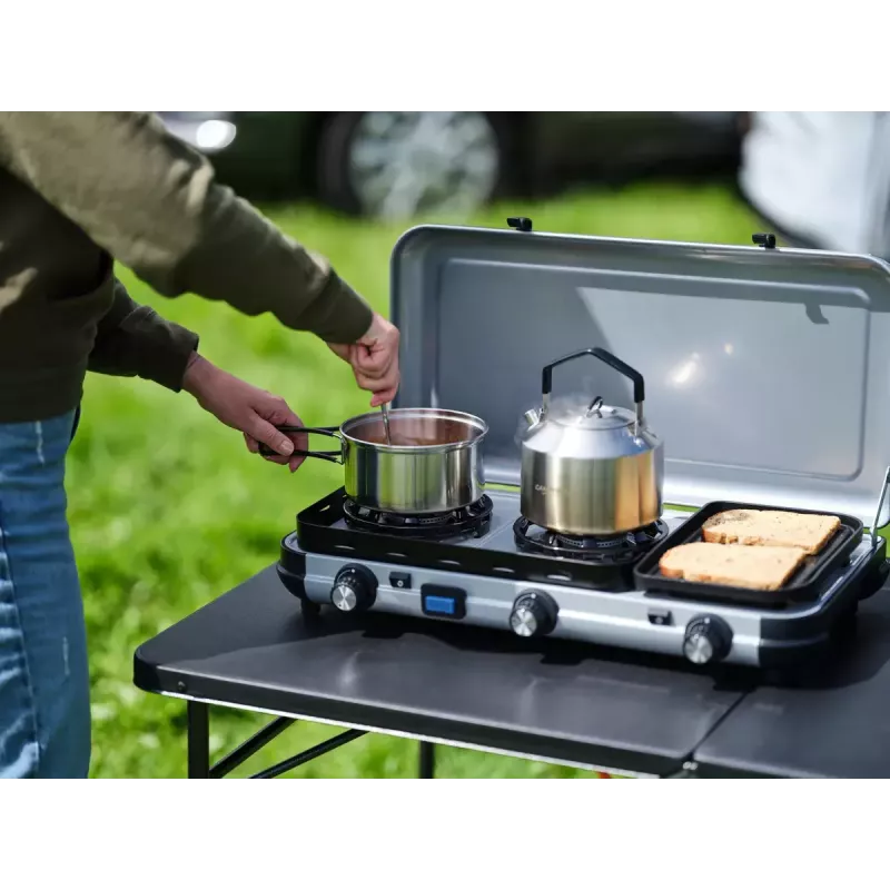 Skysto kuro viryklė Campingaz 2 MULTI COOK, 2 kaitvietės, rankinis valdymas