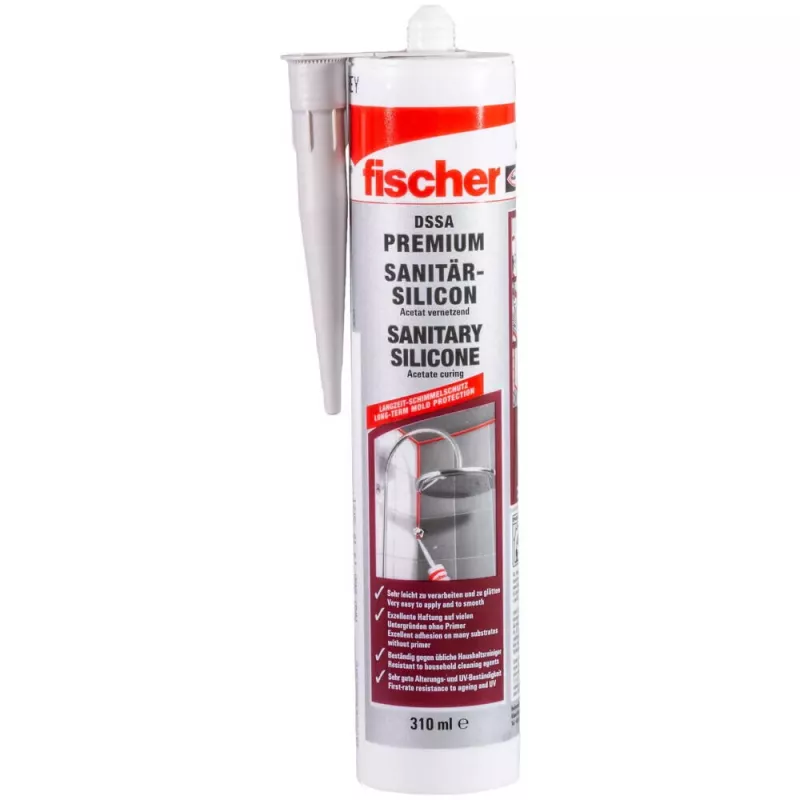 Silikoninis hermetikas Fischer 512208 Pilkas 310 ml