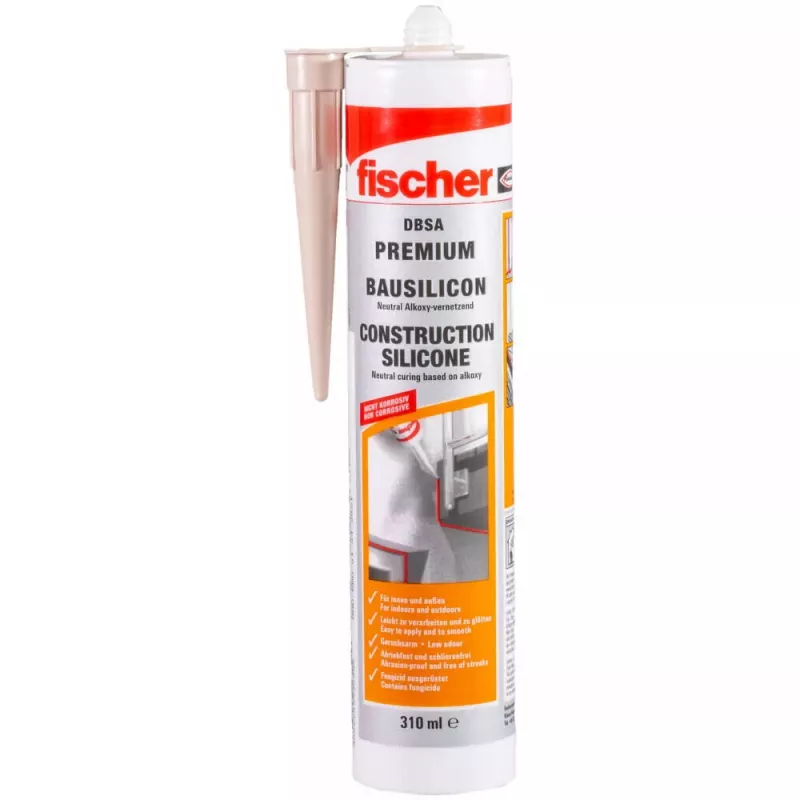Silikoninis hermetikas Fischer 512213 pilkas