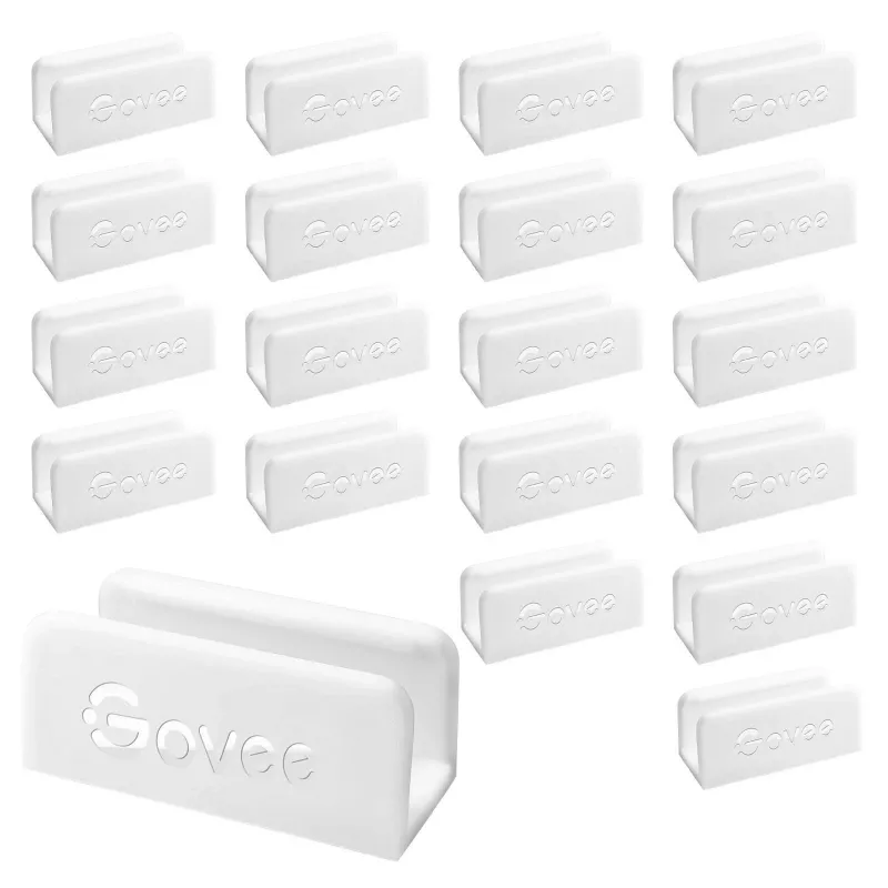 Montavimo spaustukai neoninėms LED juostoms Govee H1000001 – 20 vnt. rinkinys