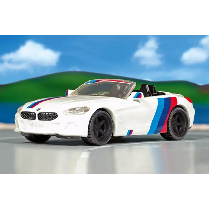 Siku sportinio automobilio modelis BMW Z4 M40i, iš anksto surinktas, mastelis 1:50, I 40 mm × P 87 mm × A 29 mm