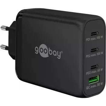 Goobay 65555 Įkroviklis Vidaus AC Greitasis Įkrovimas Nešiojamasis Kompiuteris Išmanusis Telefonas Juoda