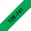 Brother TZE-741 etikečių juostelė, juoda ant žalios, TZ