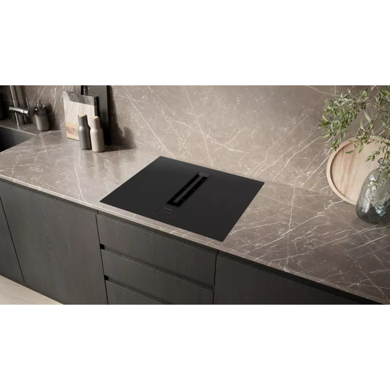 Siemens iQ300 ED611BS16E kaitlentė juoda Įmontuojama 60 cm Zoninė indukcinė kaitlentė 4 zonos Įmontuojamas gartraukis