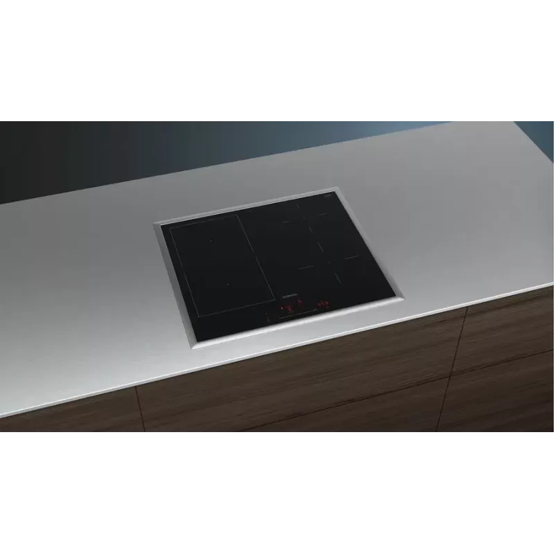 Indukcinė kaitlentė Siemens iQ500 ED64RHSB1E 4 zonų Įmontuojama 60 cm Juoda / Nerūdijantis plienas Jutiklinis valdymas
